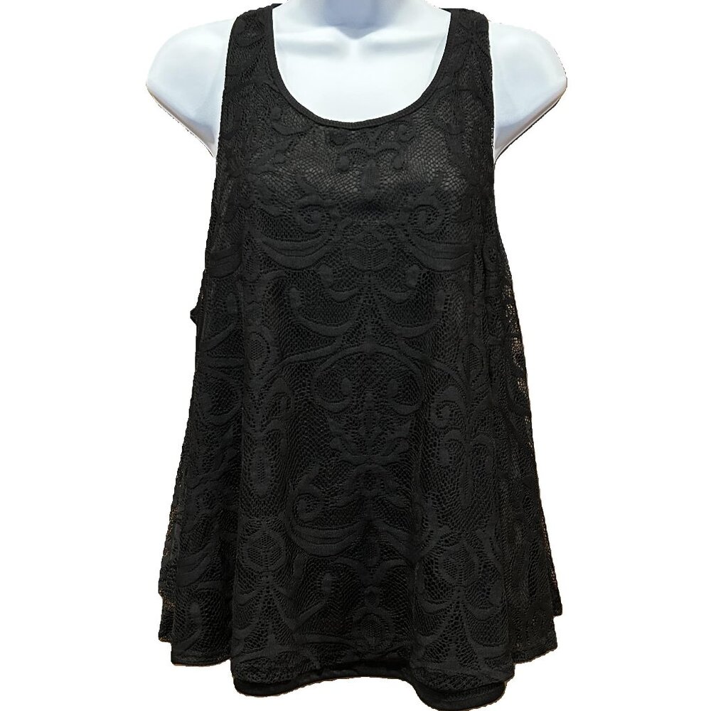 Miami Sleeveless A-Line Lace Top in Black – NEW - Picture 3 of 8